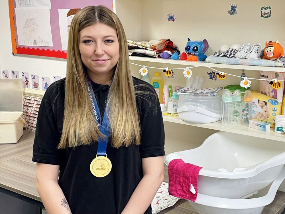 Childcare apprentice Alisha wins gold for Wales at WorldSkills UK