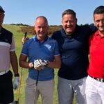 Jonathan Alexander (far right), CEO of FAI Automotive at Popham Kidney Support's Golf Day