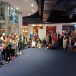 Young kidney patients and their families at Wales Millennium Centre for Roald Dahl's Matilda the Musical