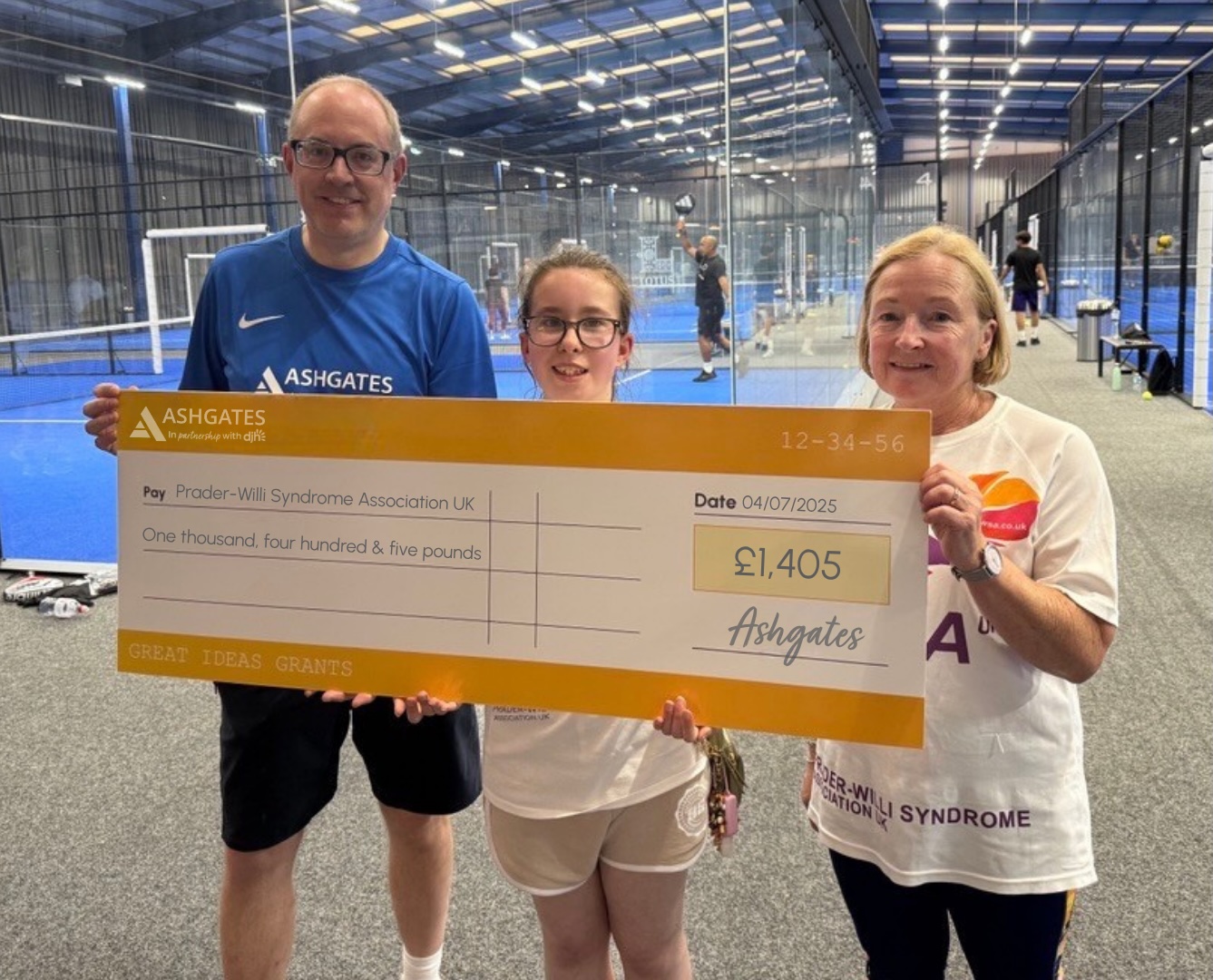 East Midlands’ professional services experts take to the padel court to raise nearly £1500 for PWSA