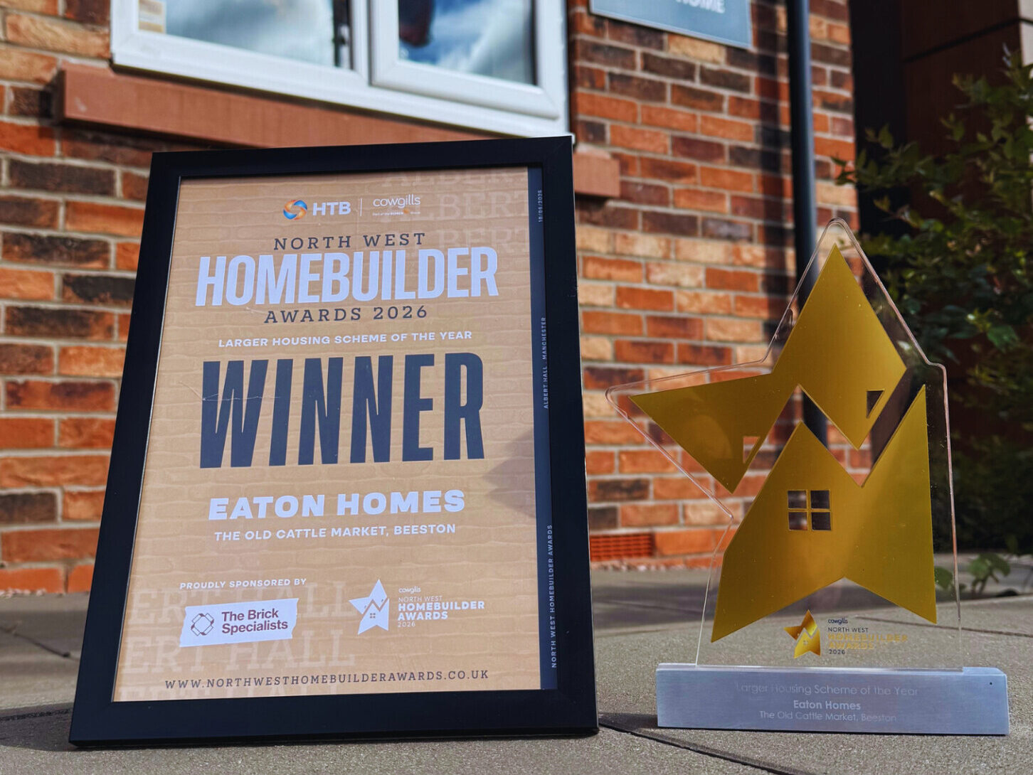 Eaton Homes wins Larger Housing Scheme of the Year at Cowgills North West Homebuilder Awards 2026